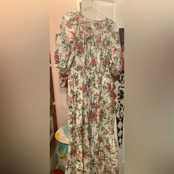 womens spring maxi dress Fashion Boho Maxi Dress Women Sexy Spring V Neck Vintage Printed Swing